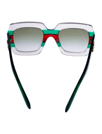 Gucci Web Accent Wayfarer Sunglasses