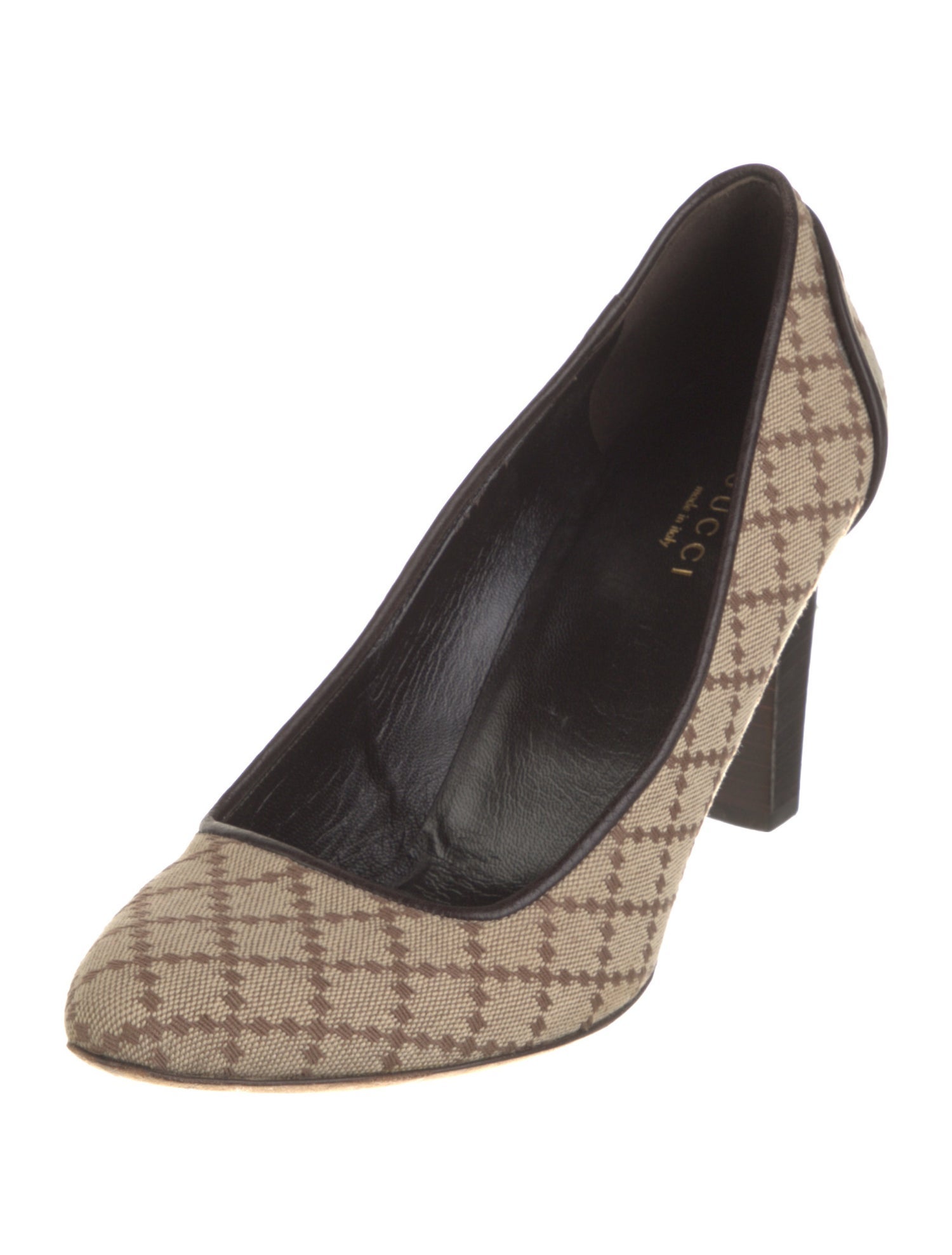 Gucci Running GG Logo Canvas Pumps