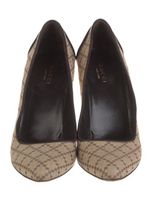 Gucci Running GG Logo Canvas Pumps