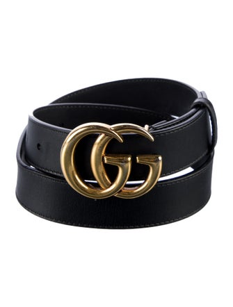 Gucci Double G Logo Leather Belt