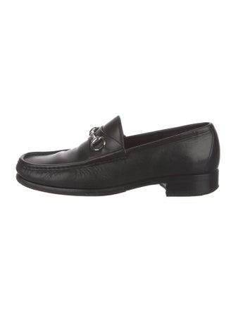 Gucci Horsebit Accent Leather Loafers