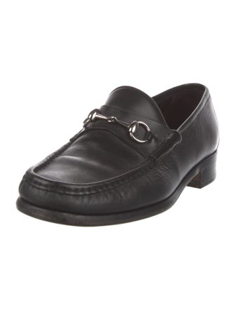 Gucci Horsebit Accent Leather Loafers