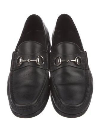 Gucci Horsebit Accent Leather Loafers