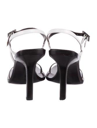 Gucci Interlocking G Logo Leather Slingback Sandals