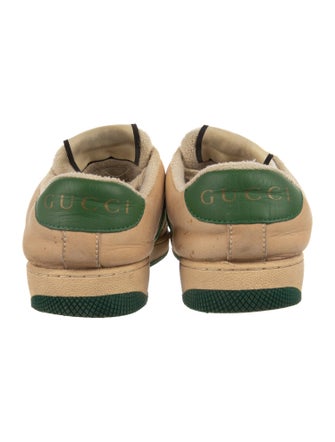 Gucci Web Accent Leather Sneakers