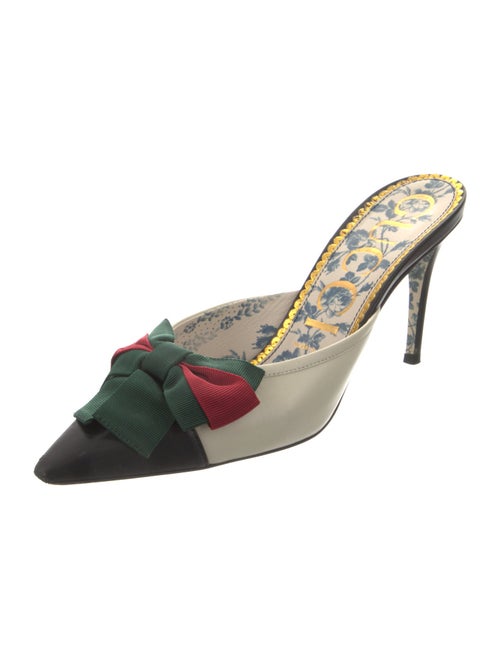 Gucci Web Accent Leather Mules