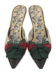 Gucci Web Accent Leather Mules