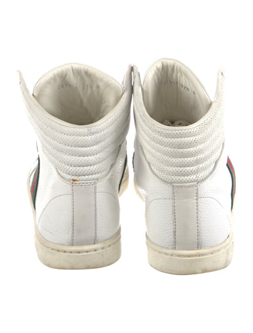 Gucci Web Accent Leather Sneakers