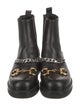Gucci Horsebit Accent Leather Combat Boots