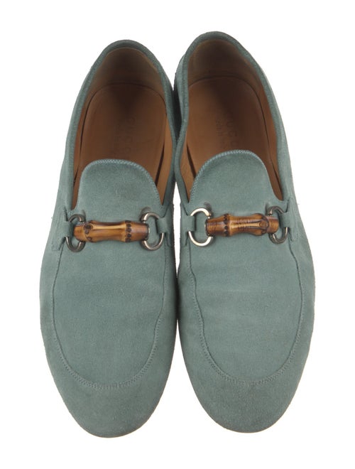 Gucci Web Accent Suede Loafers