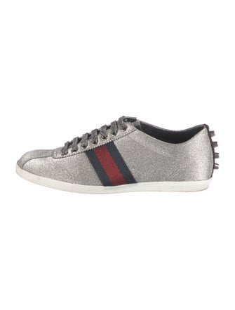 Gucci Sylvie Web Accent Glitter Sneakers