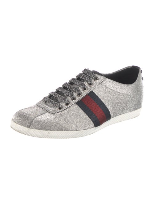 Gucci Sylvie Web Accent Glitter Sneakers
