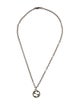 Gucci Textured Interlocking G Pendant Necklace