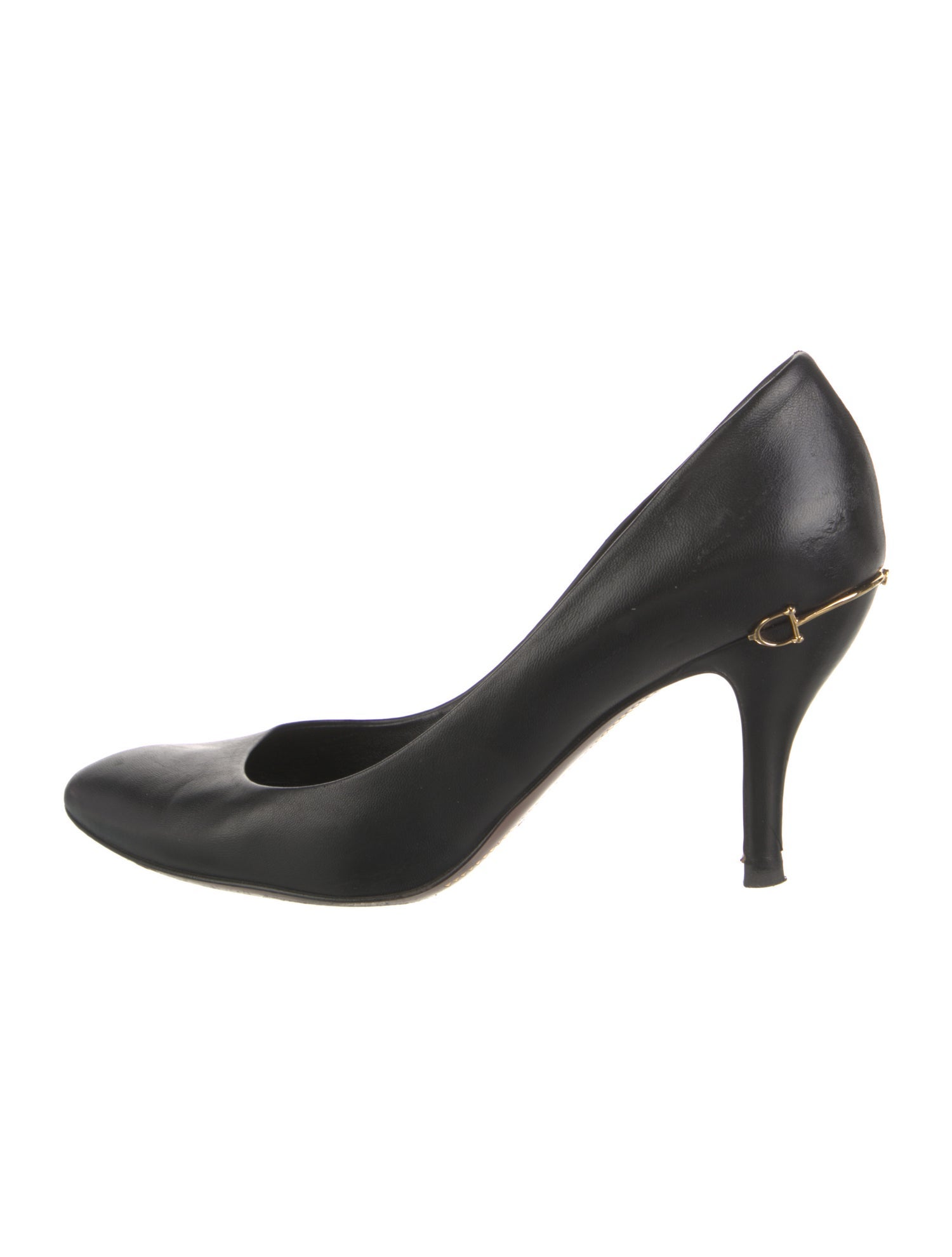 Gucci Horsebit Accent Leather Pumps