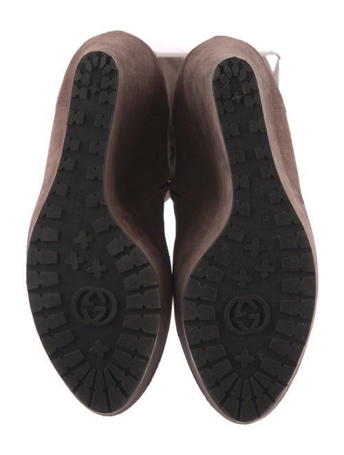 Gucci Suede Fur Trim Boots