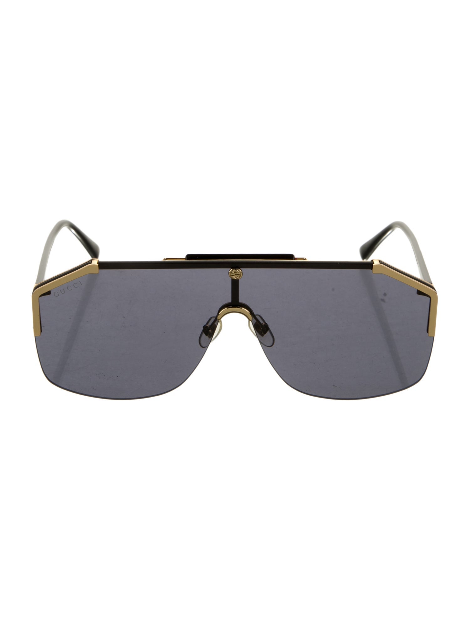 Gucci Interlocking G Logo Shield Sunglasses