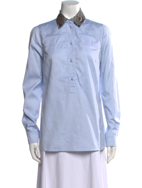Gucci Long Sleeve Button-Up Top