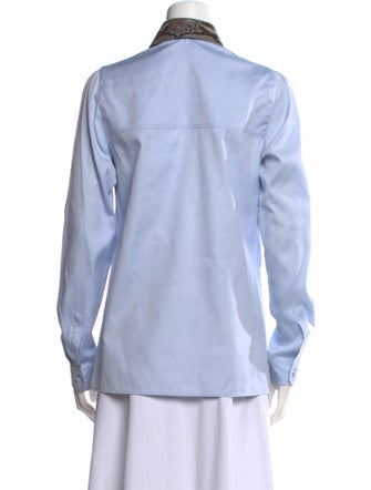 Gucci Long Sleeve Button-Up Top