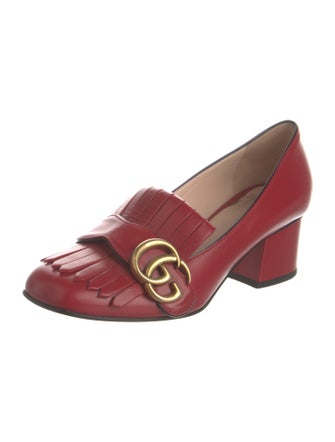 Gucci Double G Logo Leather Pumps
