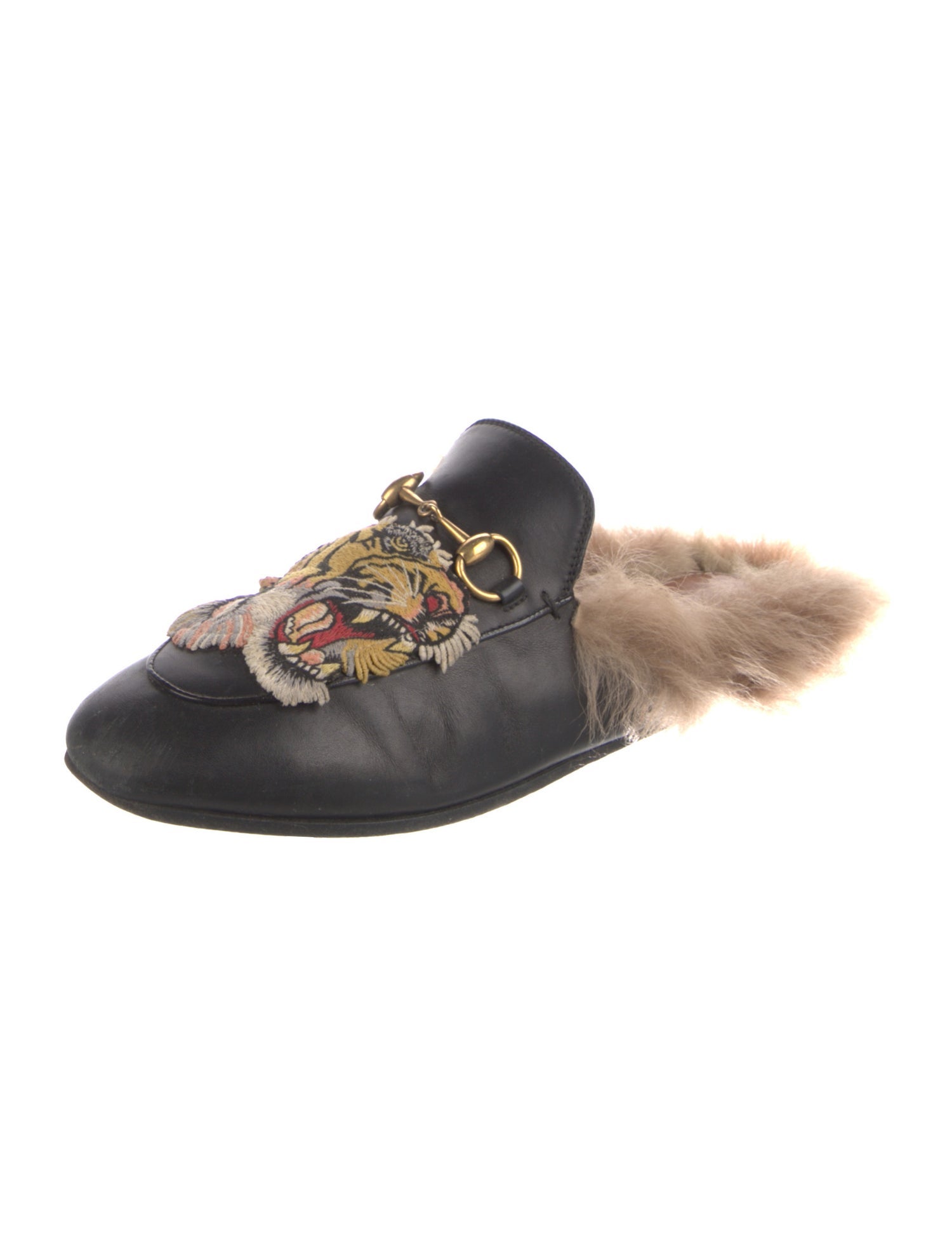 Gucci Horsebit Accent Leather Mules