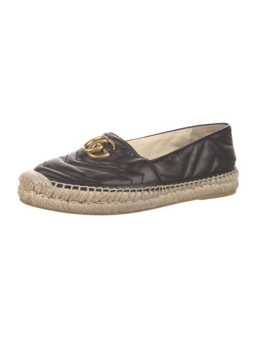 Gucci Double G Logo Leather Espadrilles