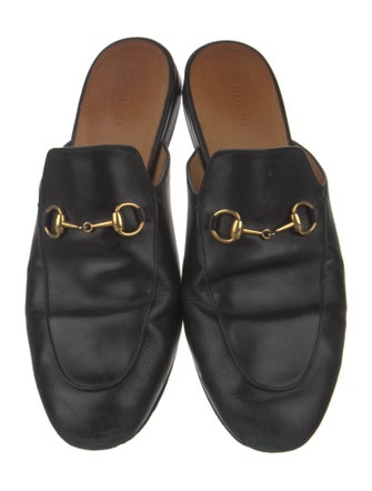 Gucci GG Logo Leather Mules