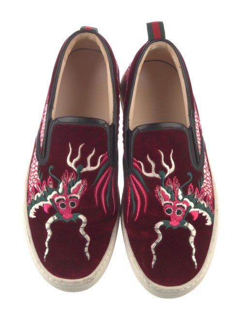 Gucci Web Accent Velvet Sneakers