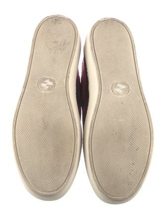 Gucci Web Accent Velvet Sneakers