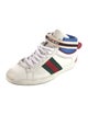 Gucci Web Accent Leather Sneakers