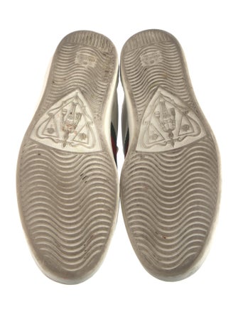 Gucci Web Accent Leather Sneakers