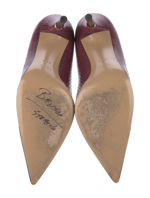 Gucci Bamboo Accent Python Pumps