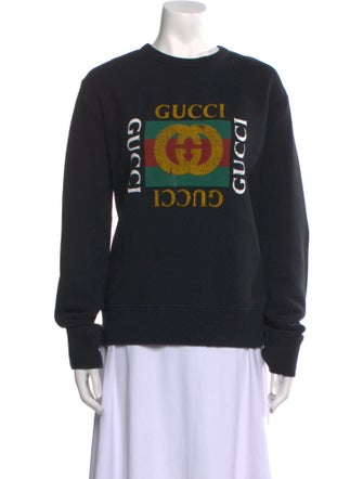 Gucci Web Accent Graphic Print Pullover