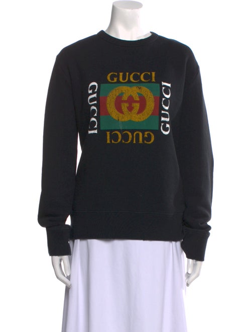 Gucci Web Accent Graphic Print Pullover