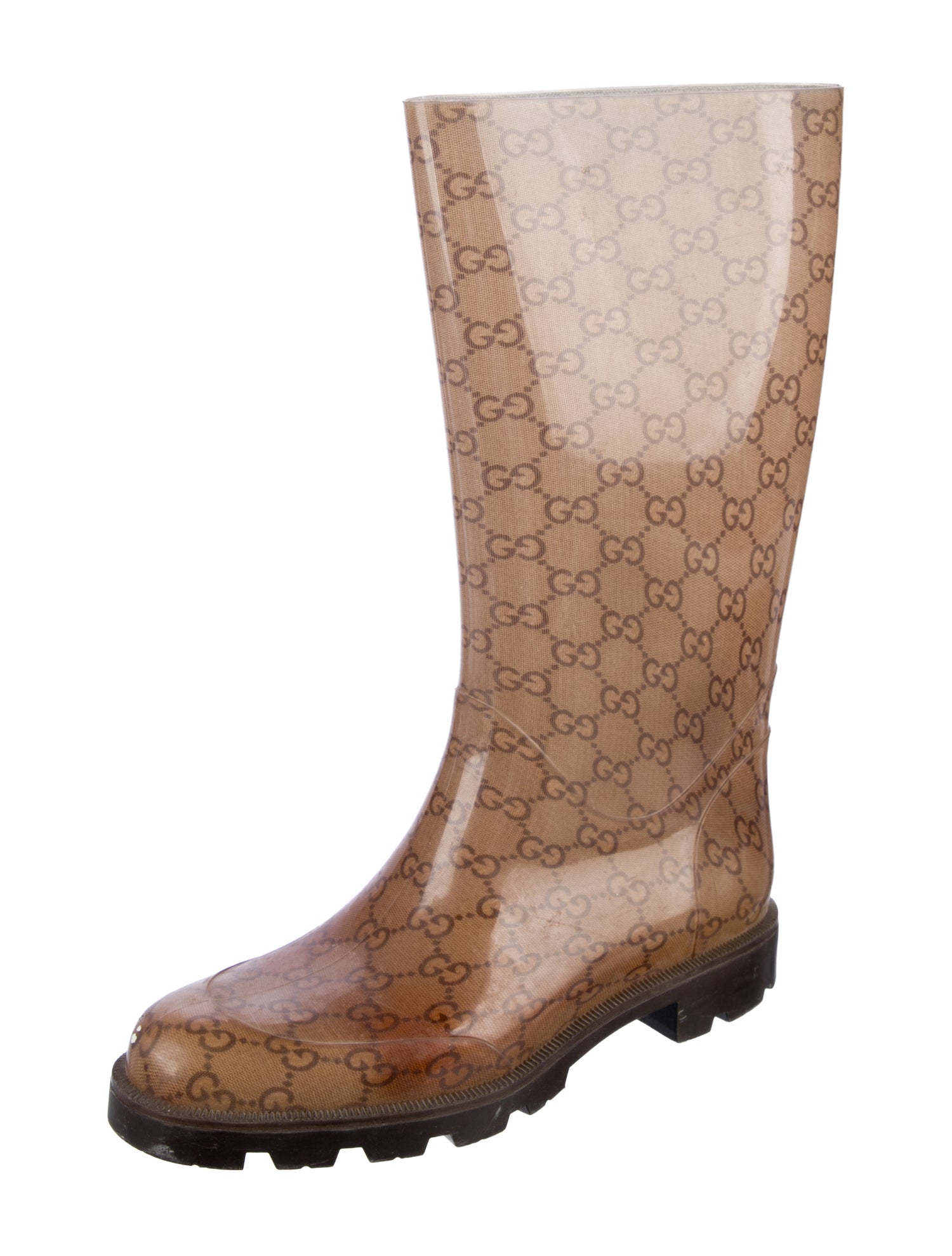 Gucci GG Logo Rubber Rain Boots
