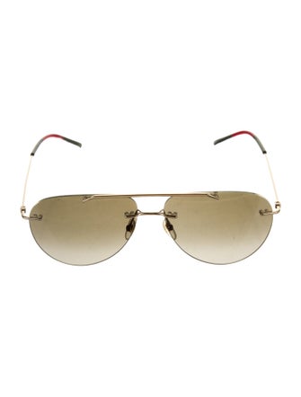 Gucci Web Accent Aviator Sunglasses