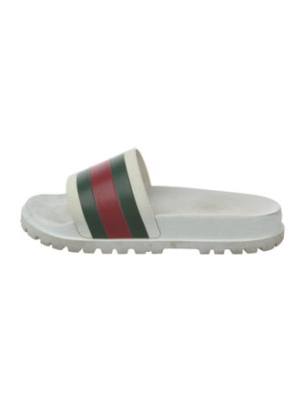Gucci Web Accent Rubber Slides