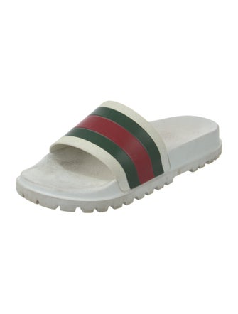 Gucci Web Accent Rubber Slides