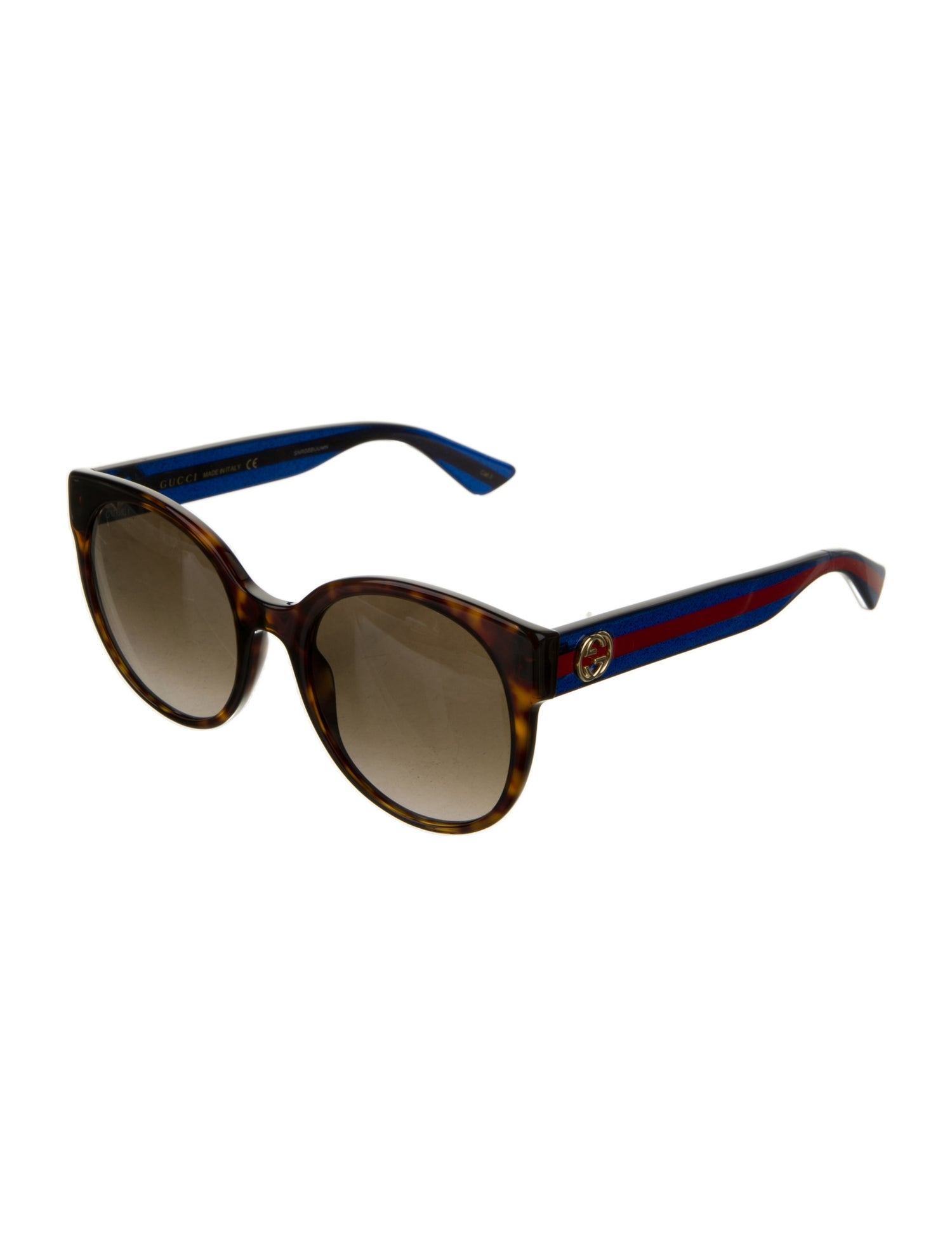 Gucci Interlocking G Logo Round Sunglasses