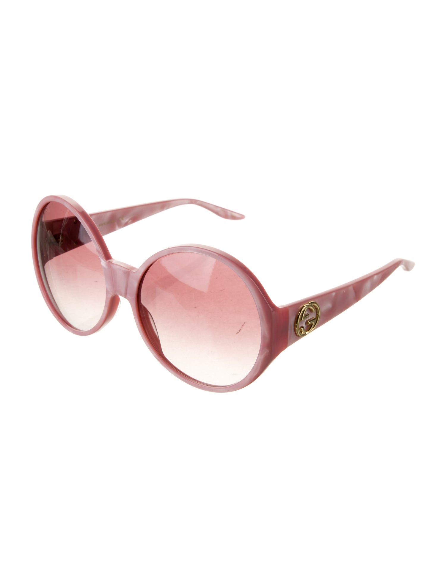 Gucci Interlocking G Logo Round Sunglasses