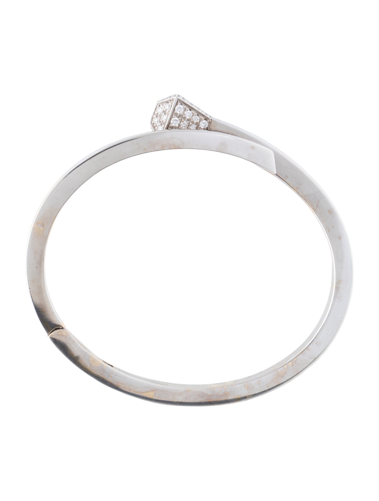 Gucci 18K Diamond Chiodo Cuff Bracelet