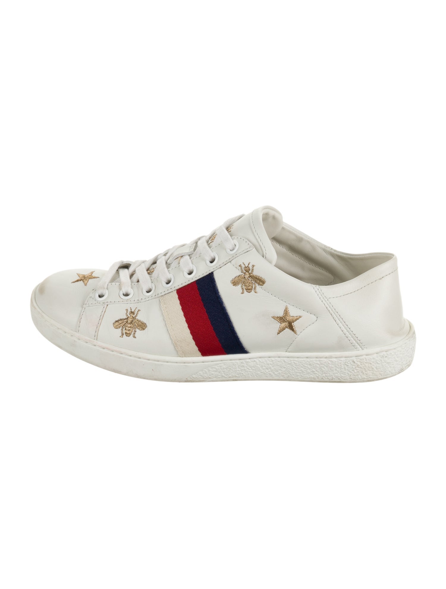 Gucci Sylvie Web Accent Leather Sneakers