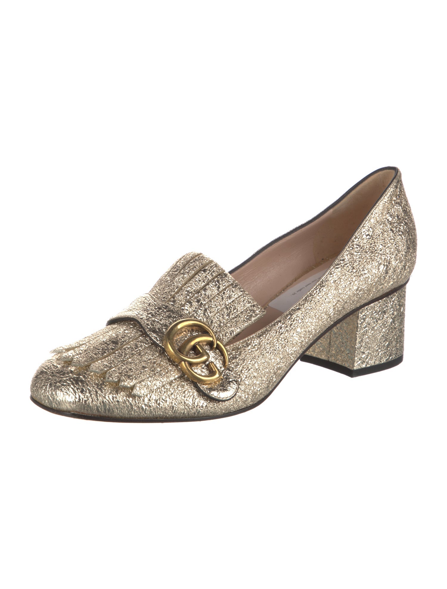 Gucci Fringe Trim Accent Pumps