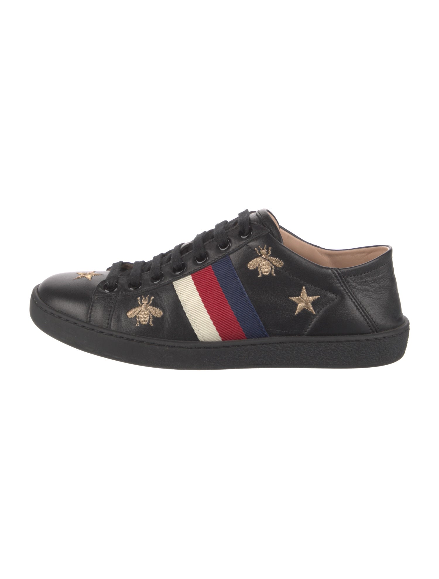 Gucci Sylvie Web Accent Leather Sneakers