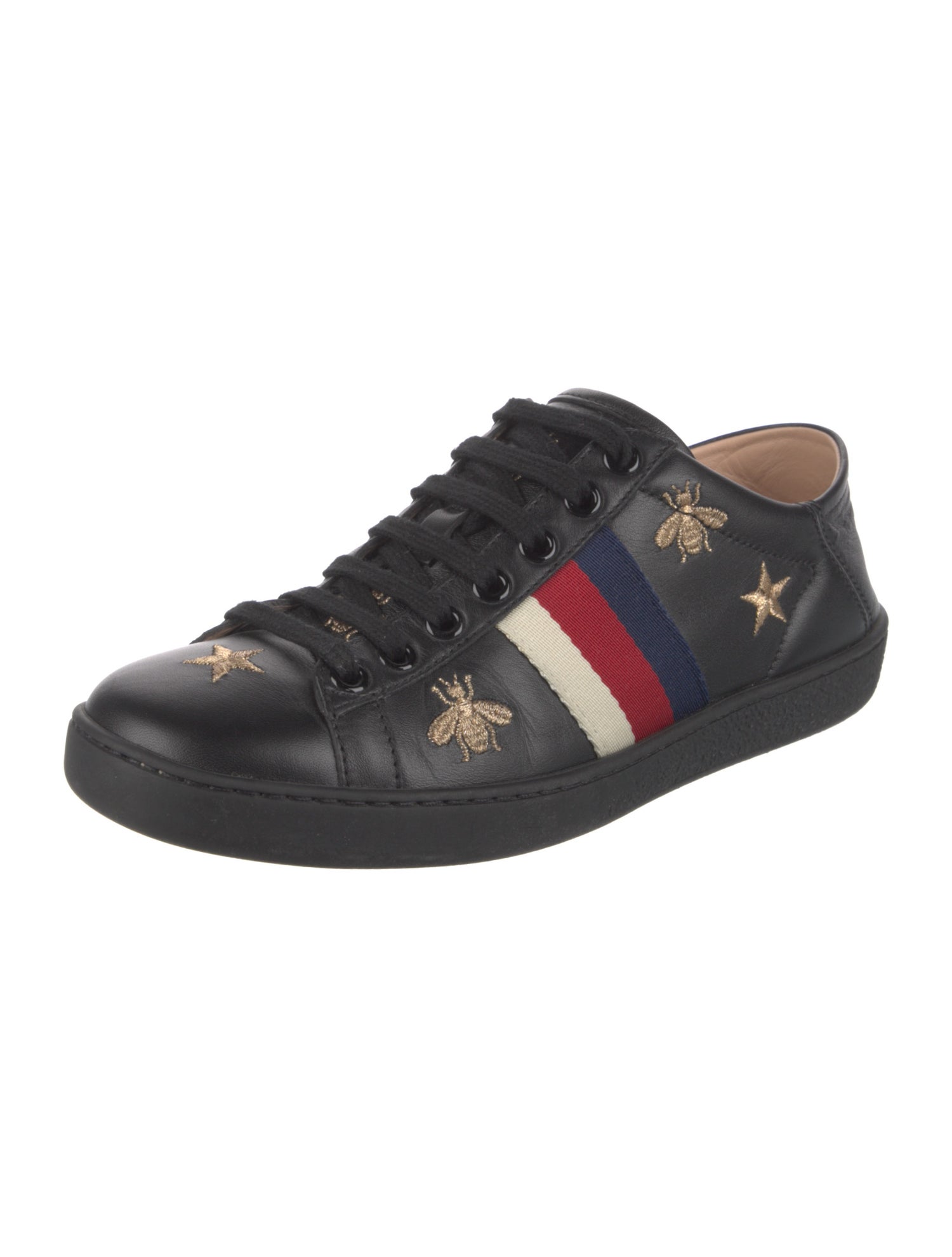 Gucci Sylvie Web Accent Leather Sneakers