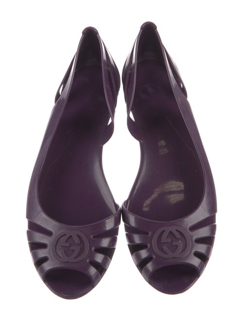 Gucci Interlocking G Logo Rubber D'Orsay Flats