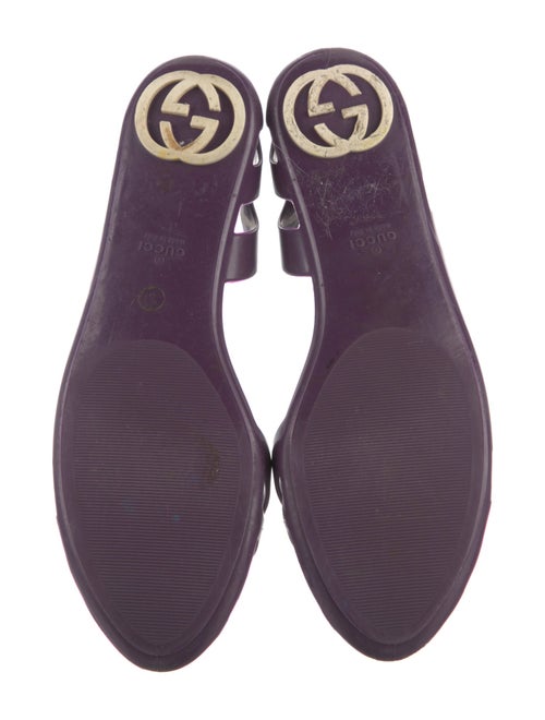 Gucci Interlocking G Logo Rubber D'Orsay Flats