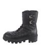 Gucci Quilted Pattern Leather Combat Boots