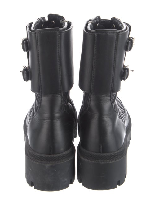 Gucci Quilted Pattern Leather Combat Boots