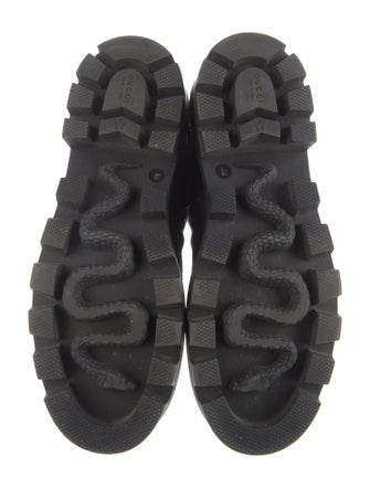 Gucci Quilted Pattern Leather Combat Boots