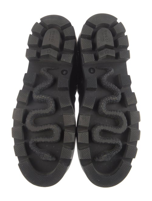 Gucci Quilted Pattern Leather Combat Boots